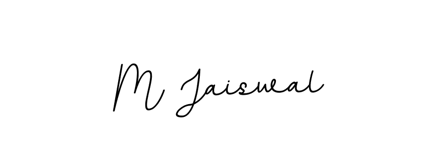 You should practise on your own different ways (BallpointsItalic-DORy9) to write your name (M Jaiswal) in signature. don't let someone else do it for you. M Jaiswal signature style 11 images and pictures png