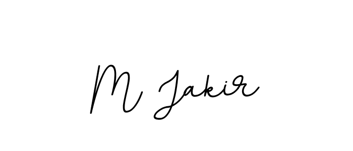 How to make M Jakir name signature. Use BallpointsItalic-DORy9 style for creating short signs online. This is the latest handwritten sign. M Jakir signature style 11 images and pictures png