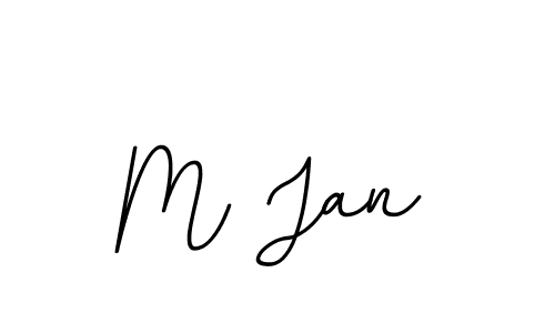 How to make M Jan name signature. Use BallpointsItalic-DORy9 style for creating short signs online. This is the latest handwritten sign. M Jan signature style 11 images and pictures png