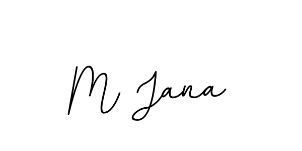 Design your own signature with our free online signature maker. With this signature software, you can create a handwritten (BallpointsItalic-DORy9) signature for name M Jana. M Jana signature style 11 images and pictures png
