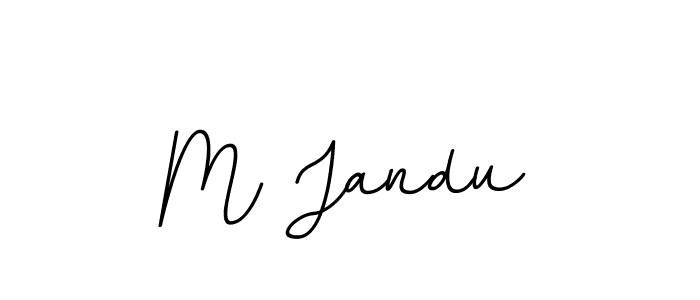 How to make M Jandu name signature. Use BallpointsItalic-DORy9 style for creating short signs online. This is the latest handwritten sign. M Jandu signature style 11 images and pictures png