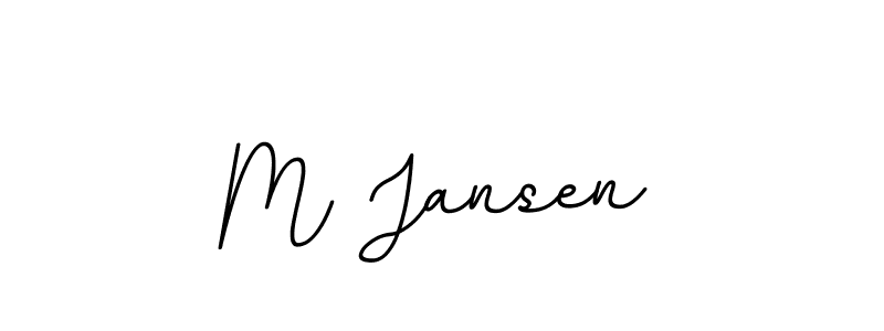 The best way (BallpointsItalic-DORy9) to make a short signature is to pick only two or three words in your name. The name M Jansen include a total of six letters. For converting this name. M Jansen signature style 11 images and pictures png