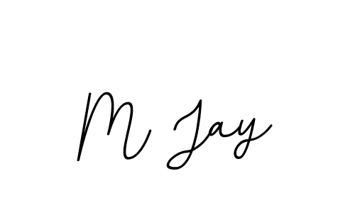 Create a beautiful signature design for name M Jay. With this signature (BallpointsItalic-DORy9) fonts, you can make a handwritten signature for free. M Jay signature style 11 images and pictures png
