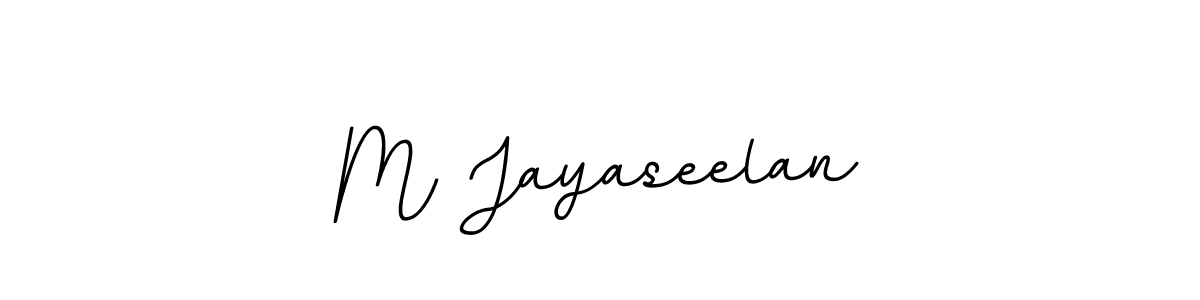 Make a beautiful signature design for name M Jayaseelan. With this signature (BallpointsItalic-DORy9) style, you can create a handwritten signature for free. M Jayaseelan signature style 11 images and pictures png