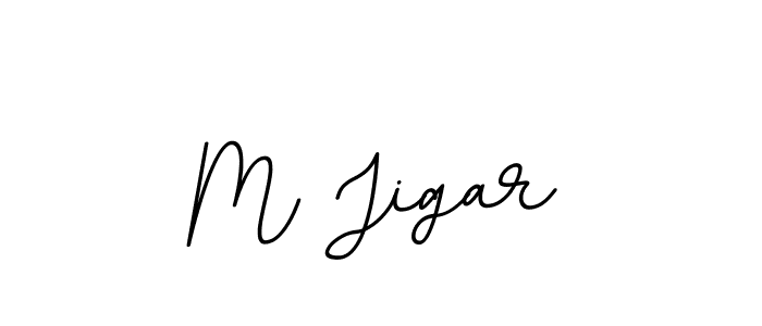 M Jigar stylish signature style. Best Handwritten Sign (BallpointsItalic-DORy9) for my name. Handwritten Signature Collection Ideas for my name M Jigar. M Jigar signature style 11 images and pictures png