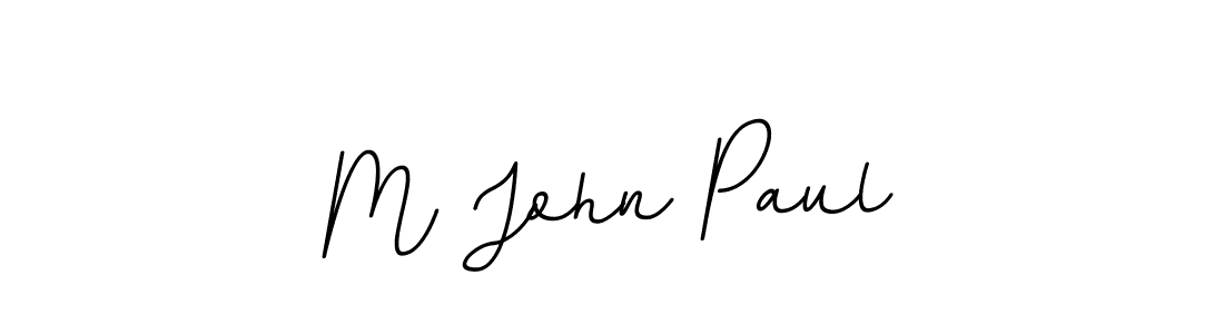 M John Paul stylish signature style. Best Handwritten Sign (BallpointsItalic-DORy9) for my name. Handwritten Signature Collection Ideas for my name M John Paul. M John Paul signature style 11 images and pictures png