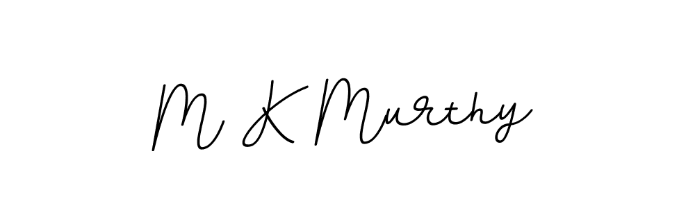 Create a beautiful signature design for name M K Murthy. With this signature (BallpointsItalic-DORy9) fonts, you can make a handwritten signature for free. M K Murthy signature style 11 images and pictures png