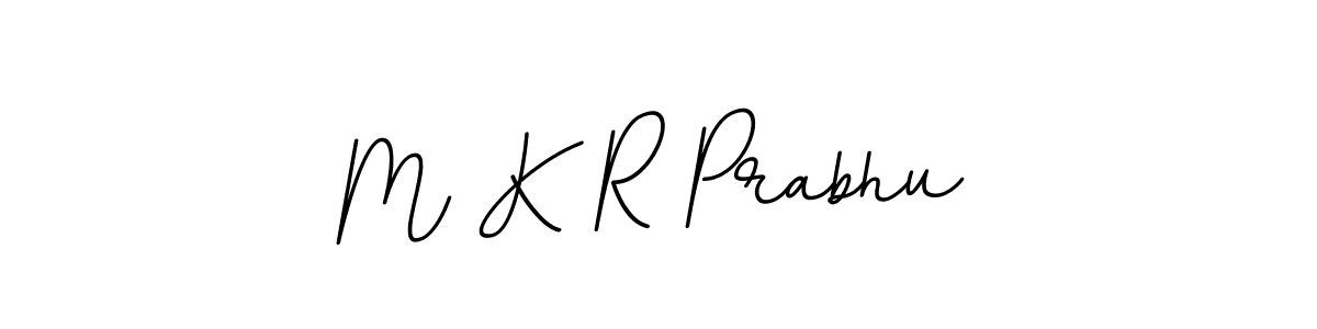 How to make M K R Prabhu name signature. Use BallpointsItalic-DORy9 style for creating short signs online. This is the latest handwritten sign. M K R Prabhu signature style 11 images and pictures png