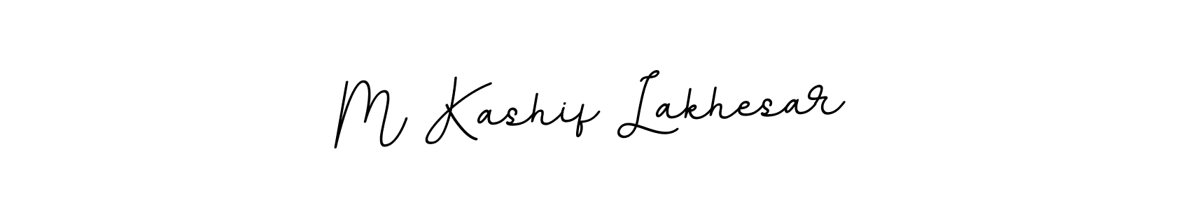 Make a beautiful signature design for name M Kashif Lakhesar. With this signature (BallpointsItalic-DORy9) style, you can create a handwritten signature for free. M Kashif Lakhesar signature style 11 images and pictures png