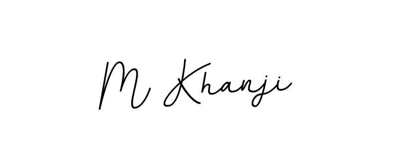 Make a beautiful signature design for name M Khanji. With this signature (BallpointsItalic-DORy9) style, you can create a handwritten signature for free. M Khanji signature style 11 images and pictures png