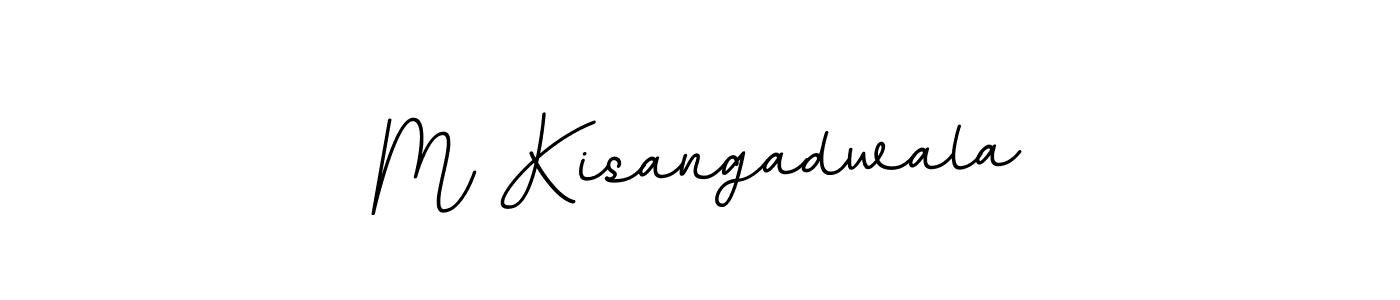 The best way (BallpointsItalic-DORy9) to make a short signature is to pick only two or three words in your name. The name M Kisangadwala include a total of six letters. For converting this name. M Kisangadwala signature style 11 images and pictures png