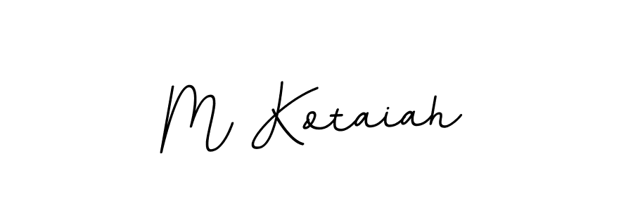 Create a beautiful signature design for name M Kotaiah. With this signature (BallpointsItalic-DORy9) fonts, you can make a handwritten signature for free. M Kotaiah signature style 11 images and pictures png