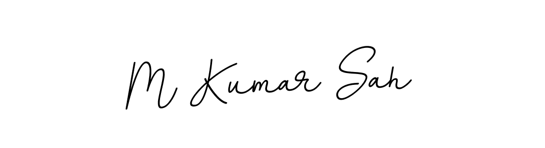 How to make M Kumar Sah name signature. Use BallpointsItalic-DORy9 style for creating short signs online. This is the latest handwritten sign. M Kumar Sah signature style 11 images and pictures png