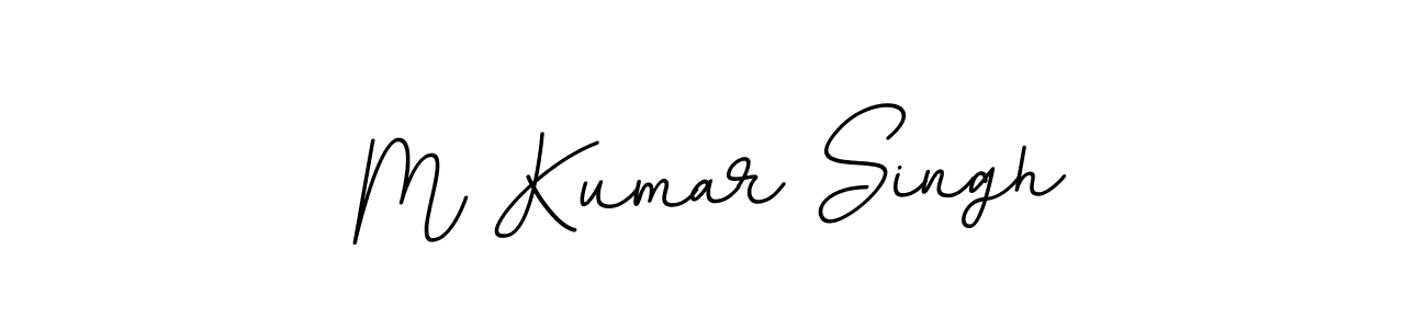 M Kumar Singh stylish signature style. Best Handwritten Sign (BallpointsItalic-DORy9) for my name. Handwritten Signature Collection Ideas for my name M Kumar Singh. M Kumar Singh signature style 11 images and pictures png