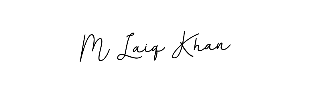 Create a beautiful signature design for name M Laiq Khan. With this signature (BallpointsItalic-DORy9) fonts, you can make a handwritten signature for free. M Laiq Khan signature style 11 images and pictures png
