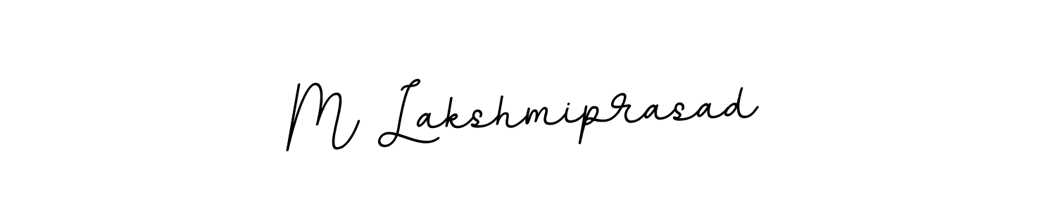 How to make M Lakshmiprasad name signature. Use BallpointsItalic-DORy9 style for creating short signs online. This is the latest handwritten sign. M Lakshmiprasad signature style 11 images and pictures png