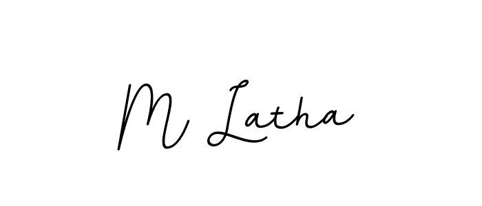 BallpointsItalic-DORy9 is a professional signature style that is perfect for those who want to add a touch of class to their signature. It is also a great choice for those who want to make their signature more unique. Get M Latha name to fancy signature for free. M Latha signature style 11 images and pictures png