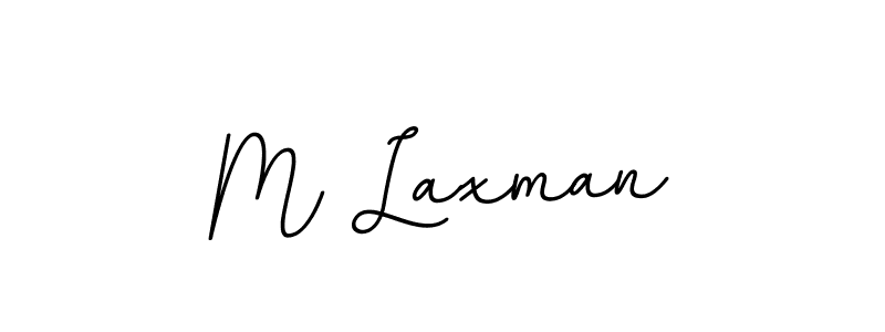 Make a beautiful signature design for name M Laxman. With this signature (BallpointsItalic-DORy9) style, you can create a handwritten signature for free. M Laxman signature style 11 images and pictures png