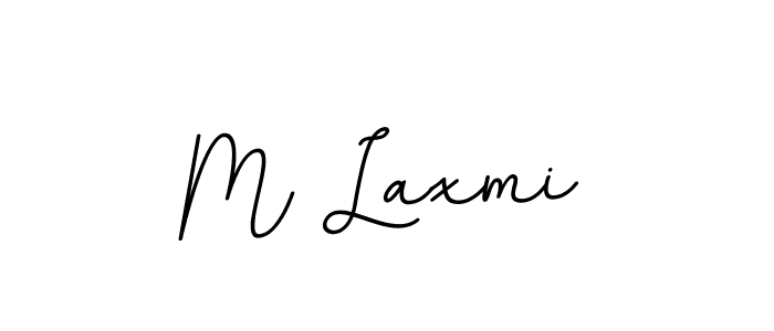 Design your own signature with our free online signature maker. With this signature software, you can create a handwritten (BallpointsItalic-DORy9) signature for name M Laxmi. M Laxmi signature style 11 images and pictures png