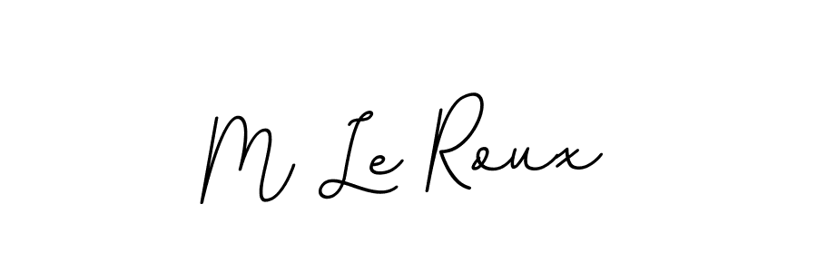 M Le Roux stylish signature style. Best Handwritten Sign (BallpointsItalic-DORy9) for my name. Handwritten Signature Collection Ideas for my name M Le Roux. M Le Roux signature style 11 images and pictures png