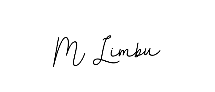 M Limbu stylish signature style. Best Handwritten Sign (BallpointsItalic-DORy9) for my name. Handwritten Signature Collection Ideas for my name M Limbu. M Limbu signature style 11 images and pictures png