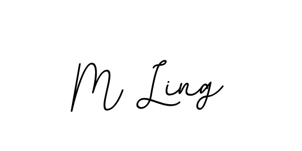 Create a beautiful signature design for name M Ling. With this signature (BallpointsItalic-DORy9) fonts, you can make a handwritten signature for free. M Ling signature style 11 images and pictures png
