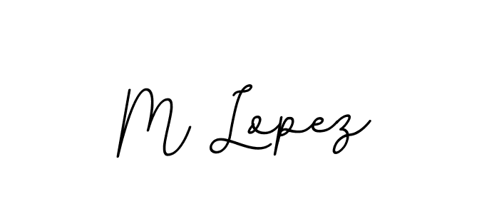 M Lopez stylish signature style. Best Handwritten Sign (BallpointsItalic-DORy9) for my name. Handwritten Signature Collection Ideas for my name M Lopez. M Lopez signature style 11 images and pictures png