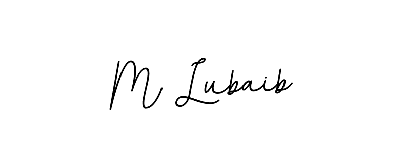 Design your own signature with our free online signature maker. With this signature software, you can create a handwritten (BallpointsItalic-DORy9) signature for name M Lubaib. M Lubaib signature style 11 images and pictures png