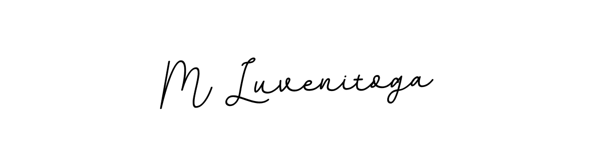 Design your own signature with our free online signature maker. With this signature software, you can create a handwritten (BallpointsItalic-DORy9) signature for name M Luvenitoga. M Luvenitoga signature style 11 images and pictures png