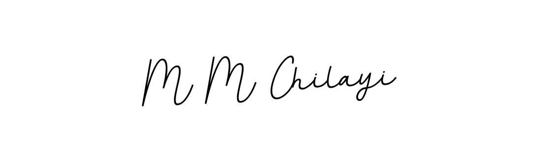 The best way (BallpointsItalic-DORy9) to make a short signature is to pick only two or three words in your name. The name M M Chilayi include a total of six letters. For converting this name. M M Chilayi signature style 11 images and pictures png