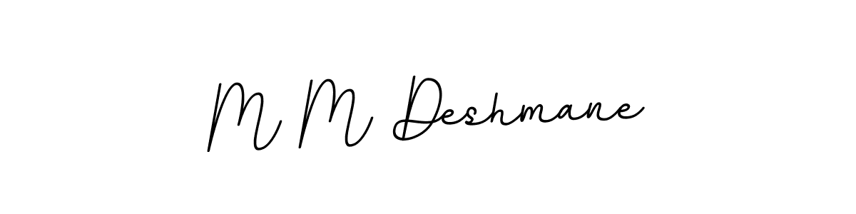 Create a beautiful signature design for name M M Deshmane. With this signature (BallpointsItalic-DORy9) fonts, you can make a handwritten signature for free. M M Deshmane signature style 11 images and pictures png