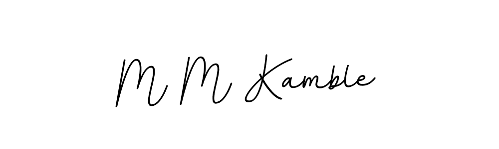 Create a beautiful signature design for name M M Kamble. With this signature (BallpointsItalic-DORy9) fonts, you can make a handwritten signature for free. M M Kamble signature style 11 images and pictures png