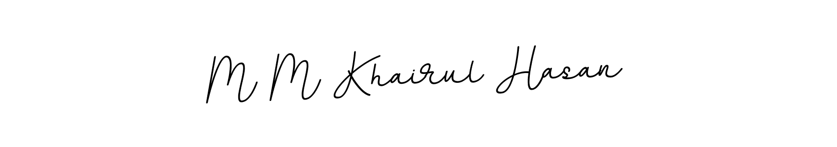 Make a beautiful signature design for name M M Khairul Hasan. With this signature (BallpointsItalic-DORy9) style, you can create a handwritten signature for free. M M Khairul Hasan signature style 11 images and pictures png