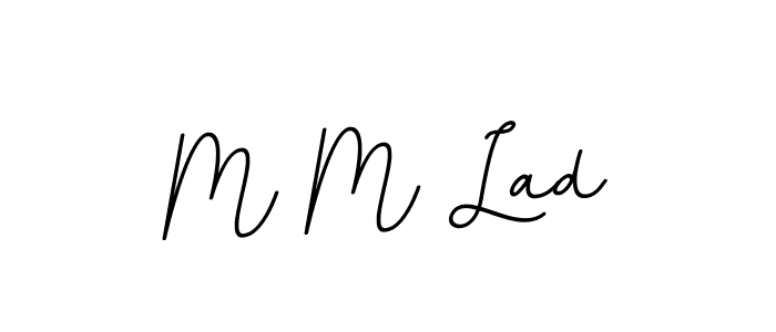 Use a signature maker to create a handwritten signature online. With this signature software, you can design (BallpointsItalic-DORy9) your own signature for name M M Lad. M M Lad signature style 11 images and pictures png