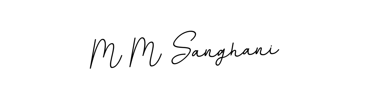Create a beautiful signature design for name M M Sanghani. With this signature (BallpointsItalic-DORy9) fonts, you can make a handwritten signature for free. M M Sanghani signature style 11 images and pictures png