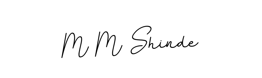 Create a beautiful signature design for name M M Shinde. With this signature (BallpointsItalic-DORy9) fonts, you can make a handwritten signature for free. M M Shinde signature style 11 images and pictures png