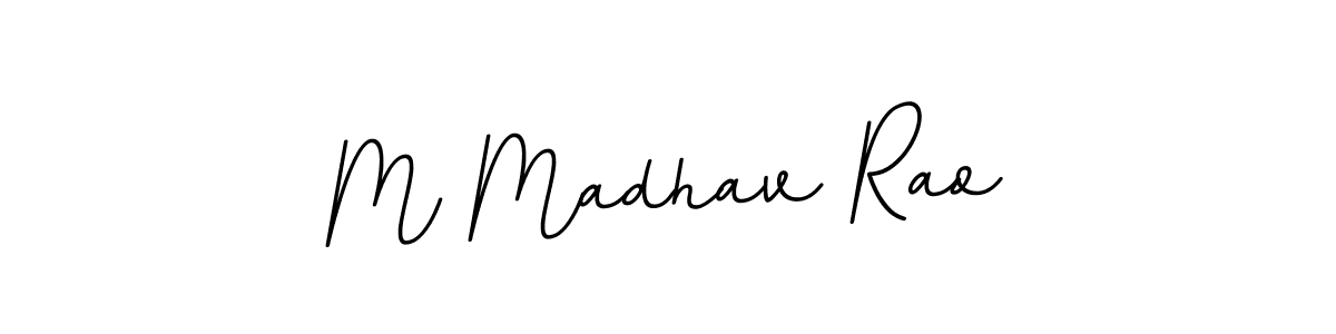 Create a beautiful signature design for name M Madhav Rao. With this signature (BallpointsItalic-DORy9) fonts, you can make a handwritten signature for free. M Madhav Rao signature style 11 images and pictures png