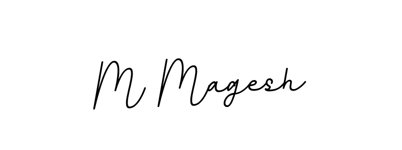 Design your own signature with our free online signature maker. With this signature software, you can create a handwritten (BallpointsItalic-DORy9) signature for name M Magesh. M Magesh signature style 11 images and pictures png