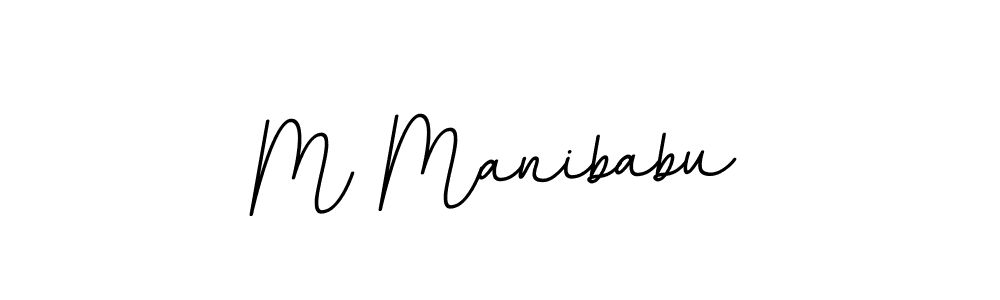 Design your own signature with our free online signature maker. With this signature software, you can create a handwritten (BallpointsItalic-DORy9) signature for name M Manibabu. M Manibabu signature style 11 images and pictures png