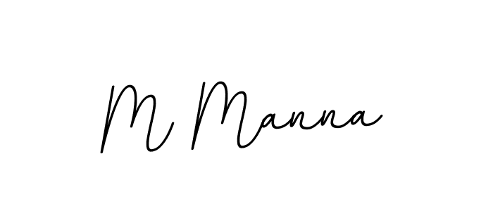 Use a signature maker to create a handwritten signature online. With this signature software, you can design (BallpointsItalic-DORy9) your own signature for name M Manna. M Manna signature style 11 images and pictures png