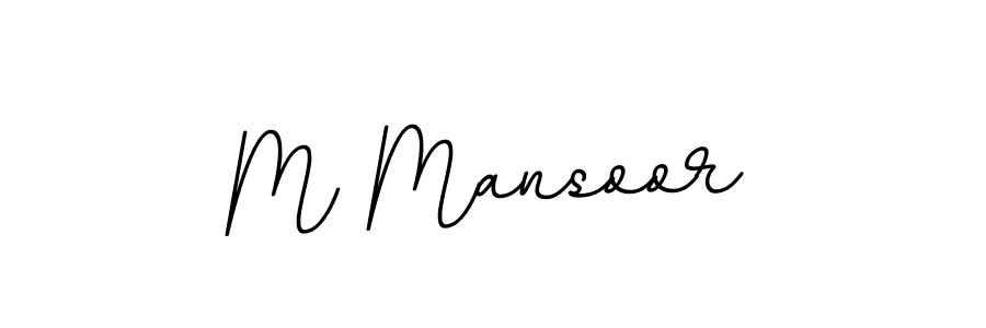 The best way (BallpointsItalic-DORy9) to make a short signature is to pick only two or three words in your name. The name M Mansoor include a total of six letters. For converting this name. M Mansoor signature style 11 images and pictures png