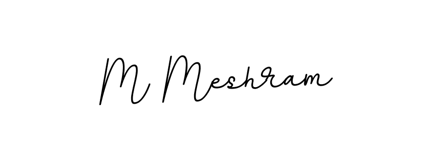 The best way (BallpointsItalic-DORy9) to make a short signature is to pick only two or three words in your name. The name M Meshram include a total of six letters. For converting this name. M Meshram signature style 11 images and pictures png