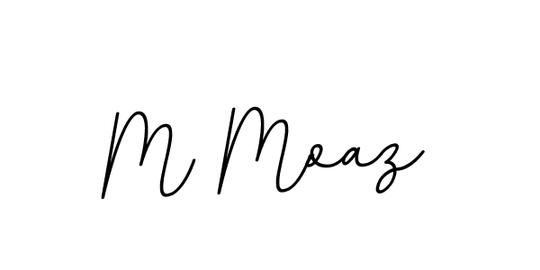 Make a beautiful signature design for name M Moaz. With this signature (BallpointsItalic-DORy9) style, you can create a handwritten signature for free. M Moaz signature style 11 images and pictures png