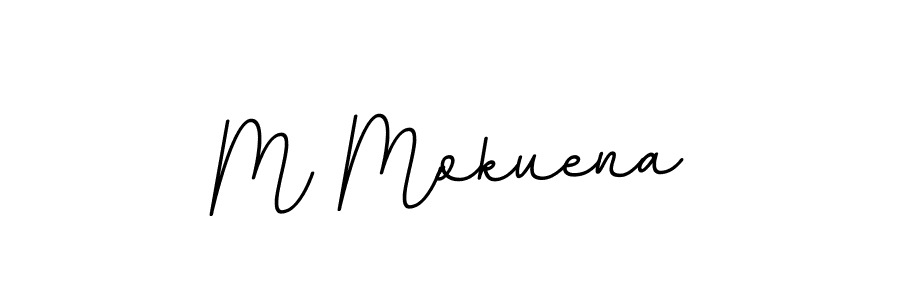 Use a signature maker to create a handwritten signature online. With this signature software, you can design (BallpointsItalic-DORy9) your own signature for name M Mokuena. M Mokuena signature style 11 images and pictures png