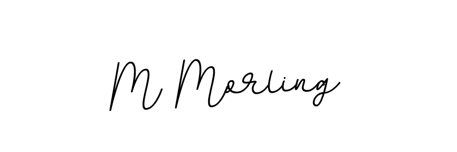 Create a beautiful signature design for name M Morling. With this signature (BallpointsItalic-DORy9) fonts, you can make a handwritten signature for free. M Morling signature style 11 images and pictures png