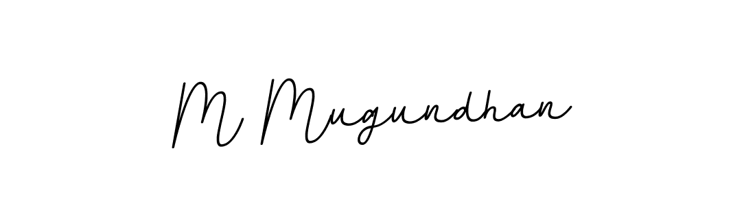 if you are searching for the best signature style for your name M Mugundhan. so please give up your signature search. here we have designed multiple signature styles  using BallpointsItalic-DORy9. M Mugundhan signature style 11 images and pictures png