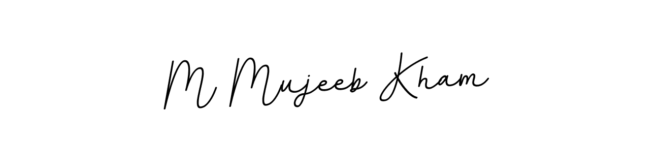 Design your own signature with our free online signature maker. With this signature software, you can create a handwritten (BallpointsItalic-DORy9) signature for name M Mujeeb Kham. M Mujeeb Kham signature style 11 images and pictures png