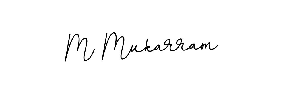 This is the best signature style for the M Mukarram name. Also you like these signature font (BallpointsItalic-DORy9). Mix name signature. M Mukarram signature style 11 images and pictures png