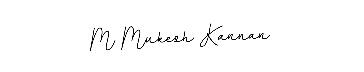 This is the best signature style for the M Mukesh Kannan name. Also you like these signature font (BallpointsItalic-DORy9). Mix name signature. M Mukesh Kannan signature style 11 images and pictures png