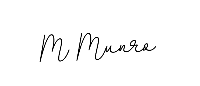 Use a signature maker to create a handwritten signature online. With this signature software, you can design (BallpointsItalic-DORy9) your own signature for name M Munro. M Munro signature style 11 images and pictures png